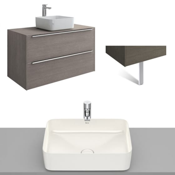 Image of Roca Inspira Wall Hung Vanity Unit With Countertop Basin