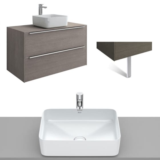 Image of Roca Inspira Wall Hung Vanity Unit With Countertop Basin