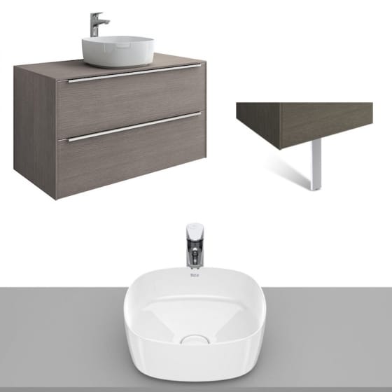 Image of Roca Inspira Wall Hung Vanity Unit With Countertop Basin