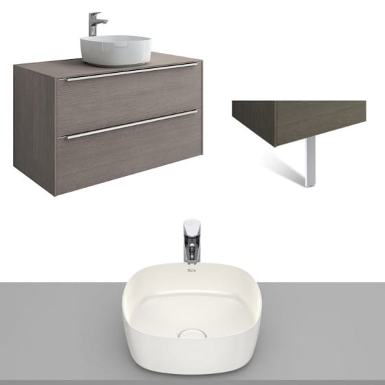 Image of Roca Inspira Wall Hung Vanity Unit With Countertop Basin