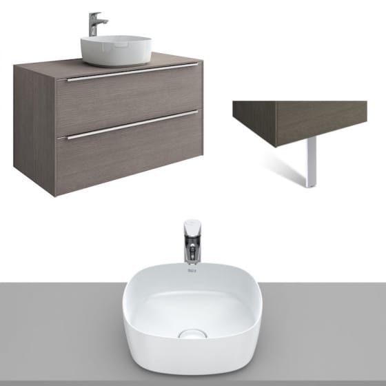 Image of Roca Inspira Wall Hung Vanity Unit With Countertop Basin