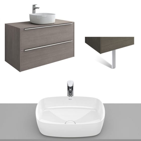 Image of Roca Inspira Wall Hung Vanity Unit With Countertop Basin