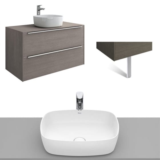 Image of Roca Inspira Wall Hung Vanity Unit With Countertop Basin