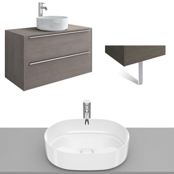 Image of Roca Inspira Wall Hung Vanity Unit With Countertop Basin