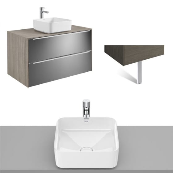 Image of Roca Inspira Wall Hung Vanity Unit With Countertop Basin