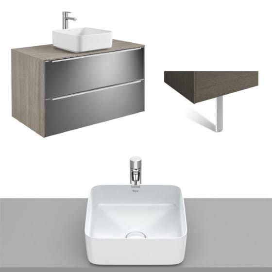 Image of Roca Inspira Wall Hung Vanity Unit With Countertop Basin