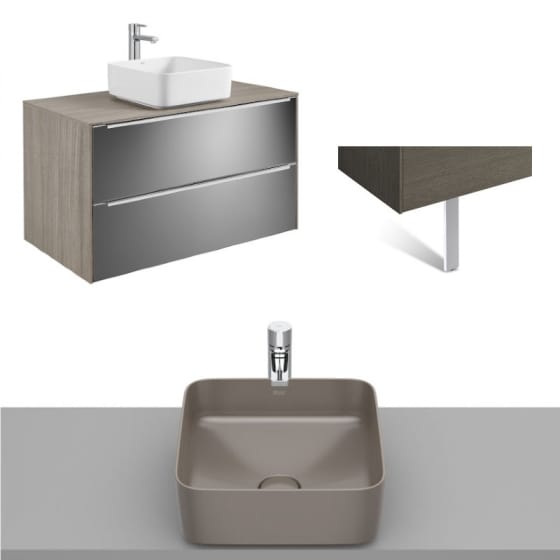 Image of Roca Inspira Wall Hung Vanity Unit With Countertop Basin