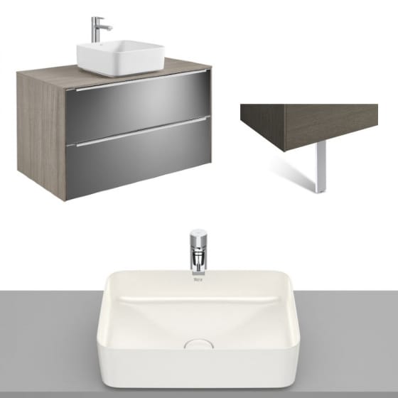 Image of Roca Inspira Wall Hung Vanity Unit With Countertop Basin