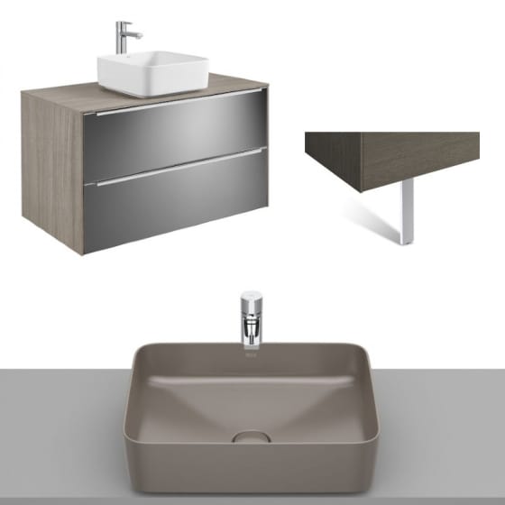 Image of Roca Inspira Wall Hung Vanity Unit With Countertop Basin