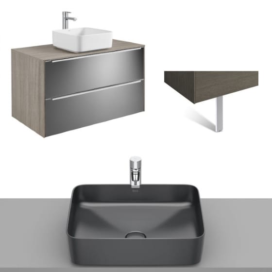 Image of Roca Inspira Wall Hung Vanity Unit With Countertop Basin