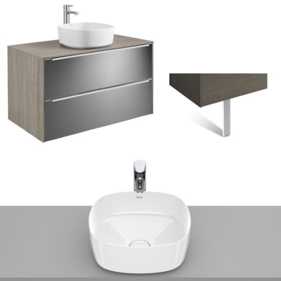 Image of Roca Inspira Wall Hung Vanity Unit With Countertop Basin