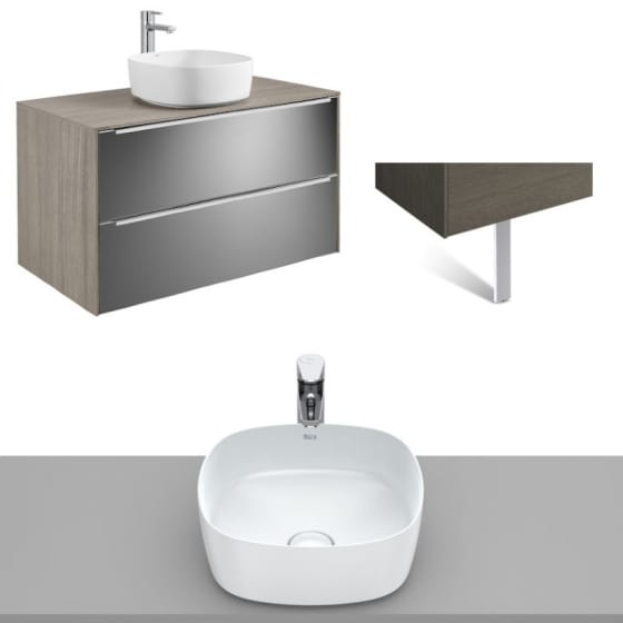 Image of Roca Inspira Wall Hung Vanity Unit With Countertop Basin