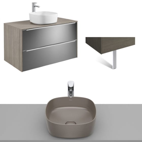 Image of Roca Inspira Wall Hung Vanity Unit With Countertop Basin