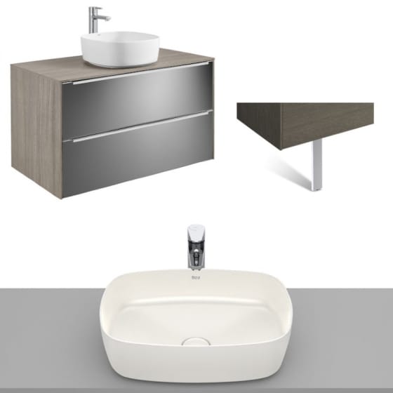 Image of Roca Inspira Wall Hung Vanity Unit With Countertop Basin