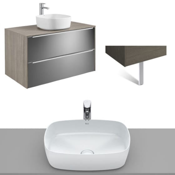 Image of Roca Inspira Wall Hung Vanity Unit With Countertop Basin