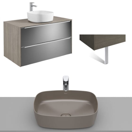 Image of Roca Inspira Wall Hung Vanity Unit With Countertop Basin