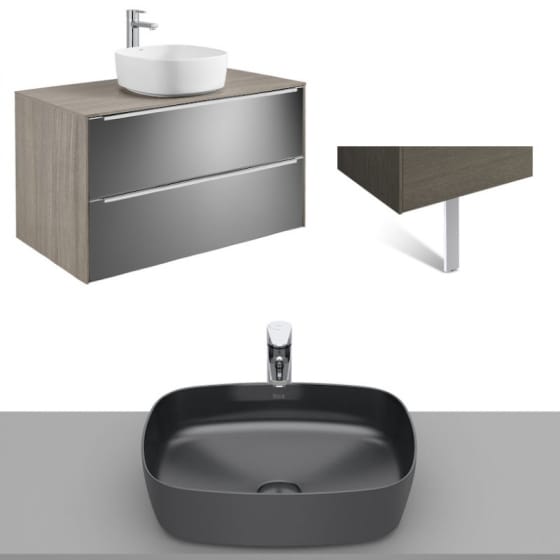 Image of Roca Inspira Wall Hung Vanity Unit With Countertop Basin