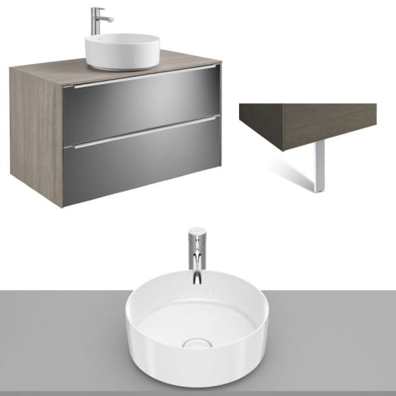 Image of Roca Inspira Wall Hung Vanity Unit With Countertop Basin