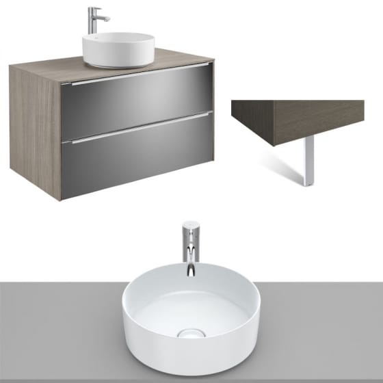 Image of Roca Inspira Wall Hung Vanity Unit With Countertop Basin