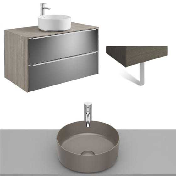 Image of Roca Inspira Wall Hung Vanity Unit With Countertop Basin