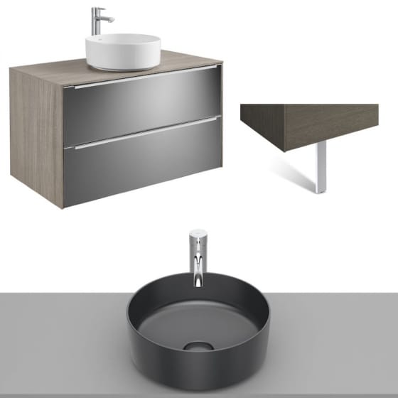 Image of Roca Inspira Wall Hung Vanity Unit With Countertop Basin