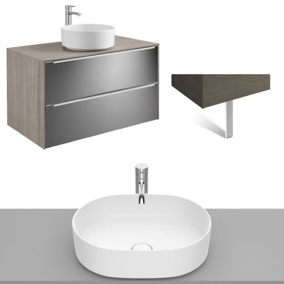 Image of Roca Inspira Wall Hung Vanity Unit With Countertop Basin