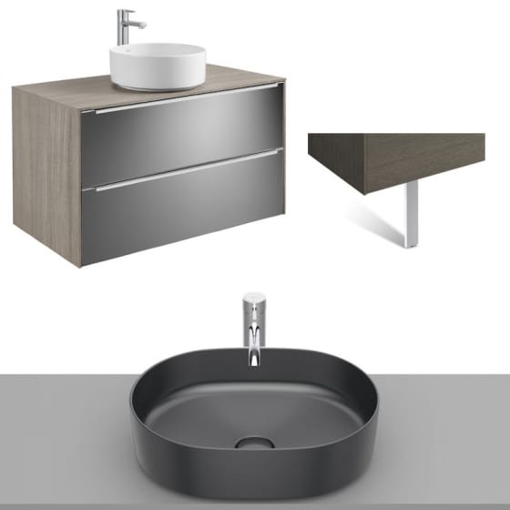 Image of Roca Inspira Wall Hung Vanity Unit With Countertop Basin