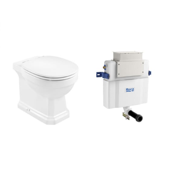 Image of Roca Carmen Back To Wall Rimless Toilet