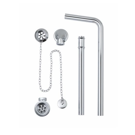 Image of BC Designs Exposed Bath Waste/Plug & Chain with Overflow Pipe