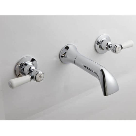 Image of BC Designs Victrion 3-Hole Wall Bath Filler with Spout