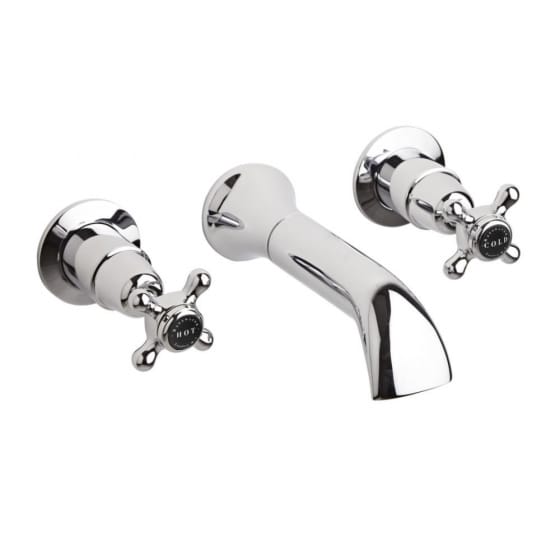 Image of Bayswater 3 Tap Hole Wall-Mounted Bath Filler