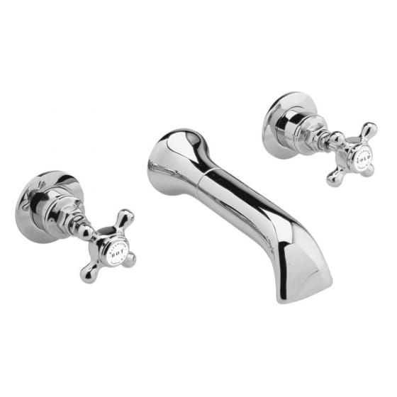 Image of Bayswater 3 Tap Hole Wall-Mounted Bath Filler