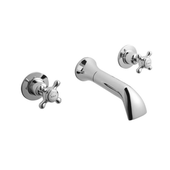 Image of Bayswater 3 Tap Hole Wall-Mounted Bath Filler