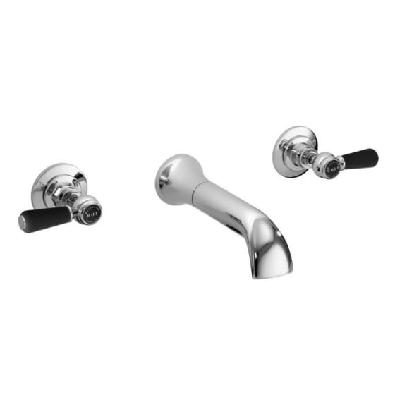 Image of Bayswater 3 Tap Hole Wall-Mounted Bath Filler