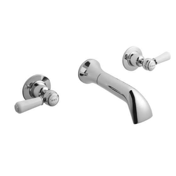 Image of Bayswater 3 Tap Hole Wall-Mounted Bath Filler