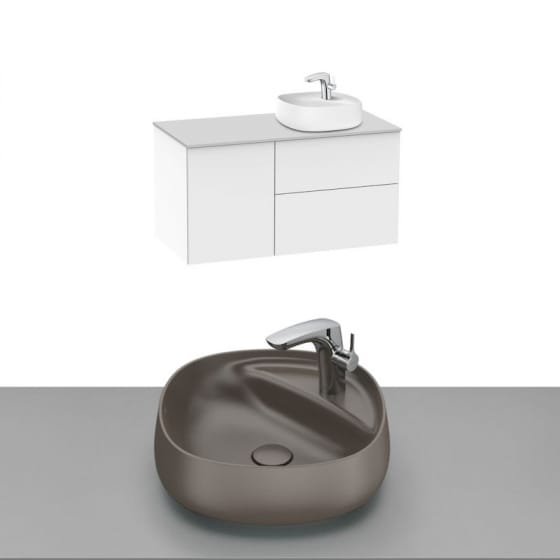 Image of Roca Beyond Wall Hung Vanity Unit With Countertop Basin