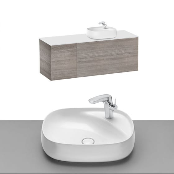 Image of Roca Beyond Wall Hung Vanity Unit With Countertop Basin