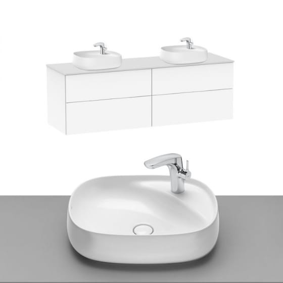 Image of Roca Beyond Wall Hung Vanity Unit With Countertop Basin