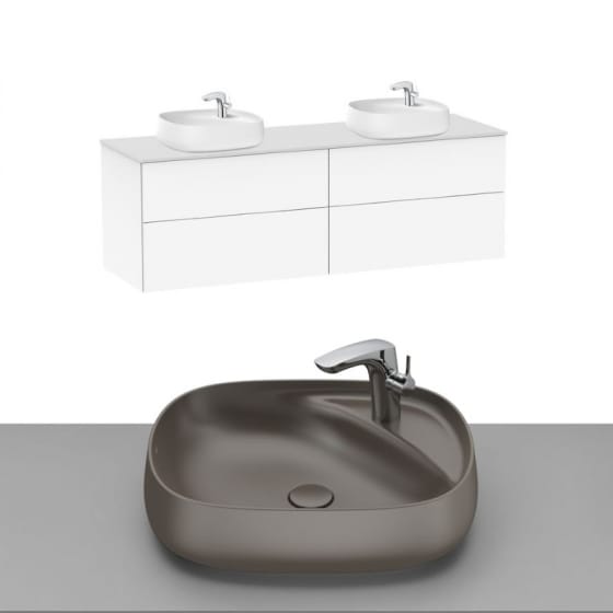 Image of Roca Beyond Wall Hung Vanity Unit With Countertop Basin