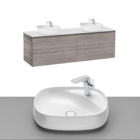 Image of Roca Beyond Wall Hung Vanity Unit With Countertop Basin