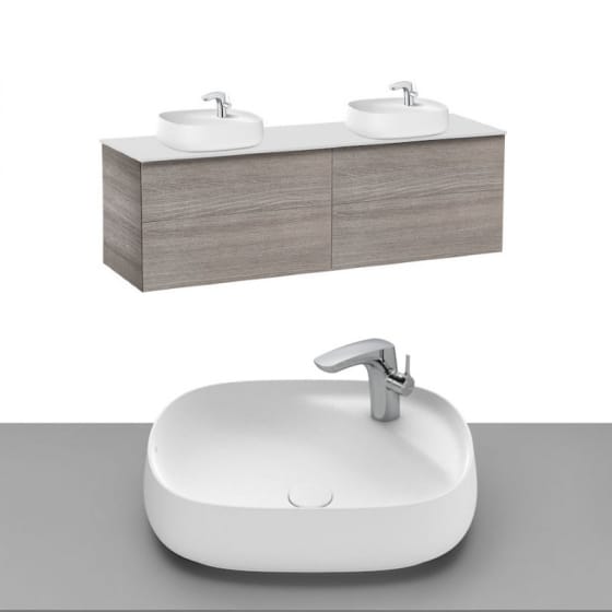 Image of Roca Beyond Wall Hung Vanity Unit With Countertop Basin