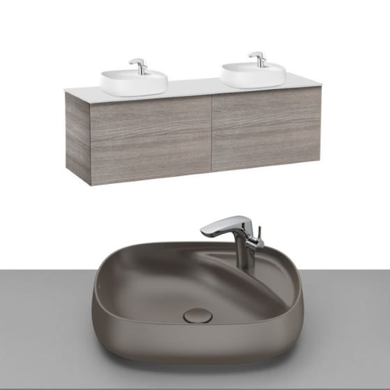 Image of Roca Beyond Wall Hung Vanity Unit With Countertop Basin