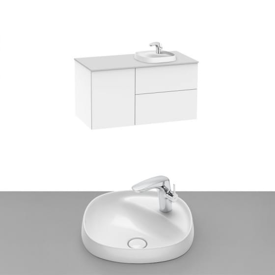 Image of Roca Beyond Wall Hung Vanity Unit With Inset Basin