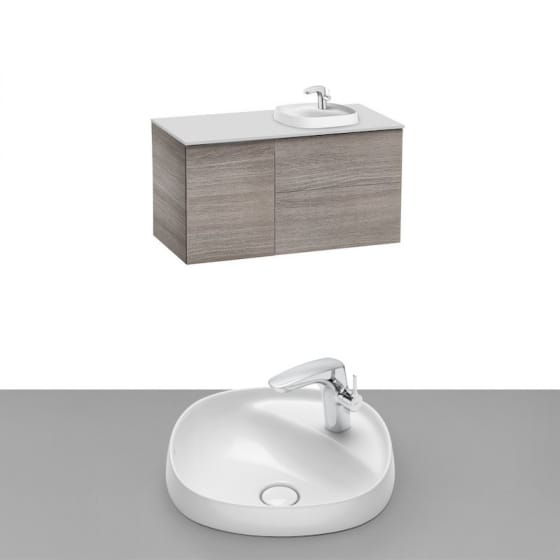 Image of Roca Beyond Wall Hung Vanity Unit With Inset Basin