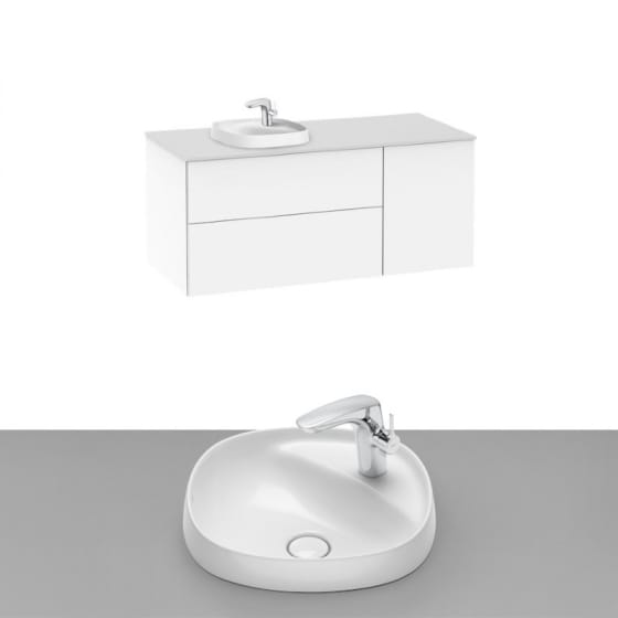 Image of Roca Beyond Wall Hung Vanity Unit With Inset Basin