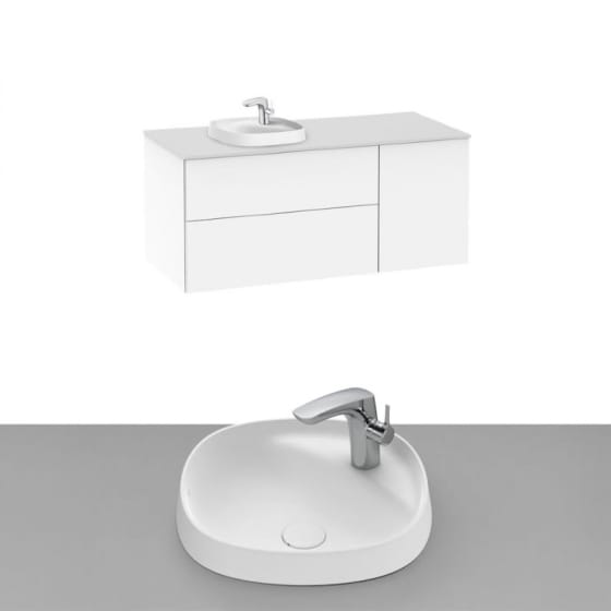 Image of Roca Beyond Wall Hung Vanity Unit With Inset Basin