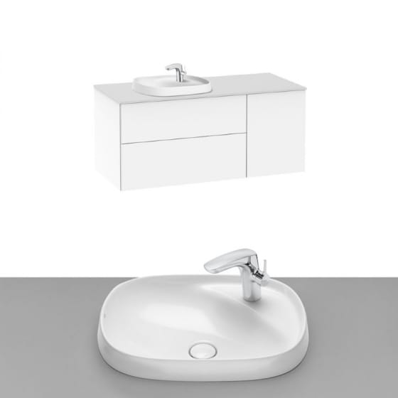 Image of Roca Beyond Wall Hung Vanity Unit With Inset Basin