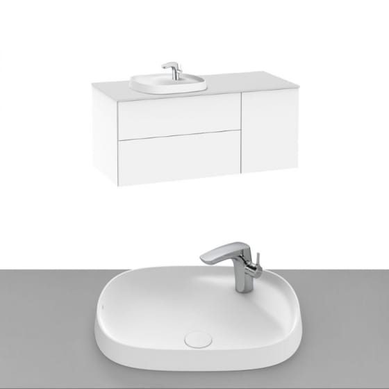 Image of Roca Beyond Wall Hung Vanity Unit With Inset Basin