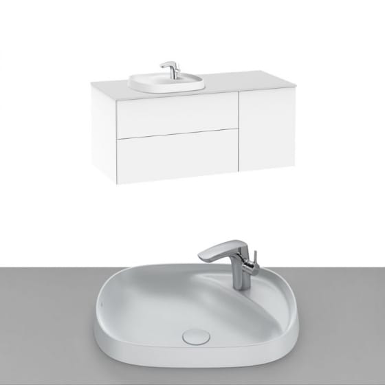 Image of Roca Beyond Wall Hung Vanity Unit With Inset Basin