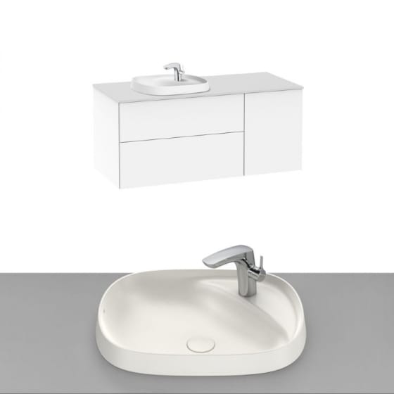 Image of Roca Beyond Wall Hung Vanity Unit With Inset Basin